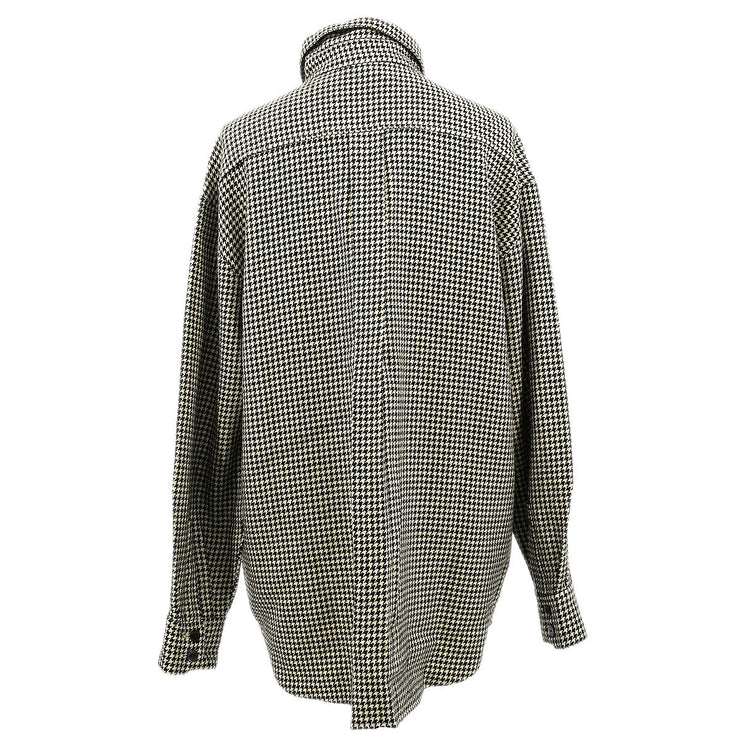 CHANEL 1999 Cruise houndstooth-pattern button-up shirt #38