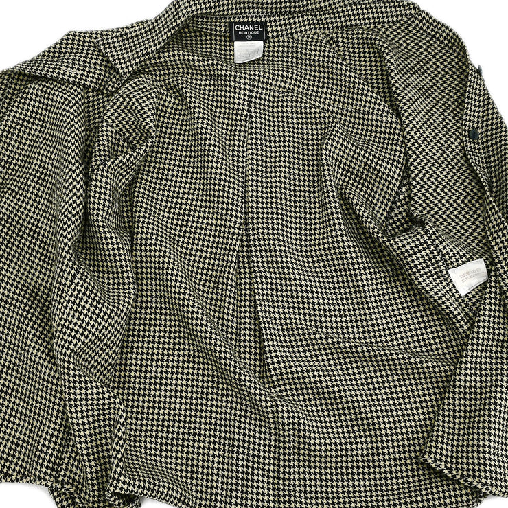 CHANEL 1999 Cruise houndstooth-pattern button-up shirt #38