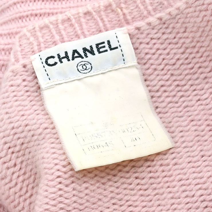 Chanel 1995秋季鞋摩托车羊绒套头衫＃40
