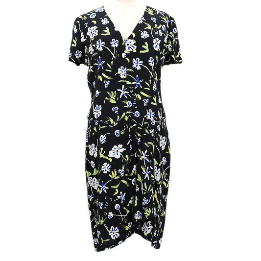 Chanel 1997 Spring floral-print draped silk dress #42
