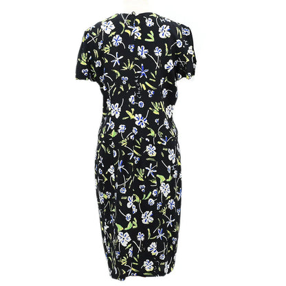 Chanel 1997 Spring floral-print draped silk dress #42