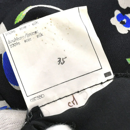 Chanel 1997 Spring floral-print draped silk dress #42