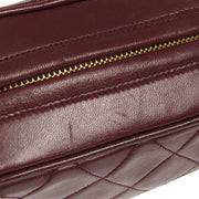 CHANEL 1991-1994 Pocket Camera Bag Mini Bordeaux Lambskin
