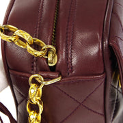 CHANEL 1991-1994 Pocket Camera Bag Mini Bordeaux Lambskin