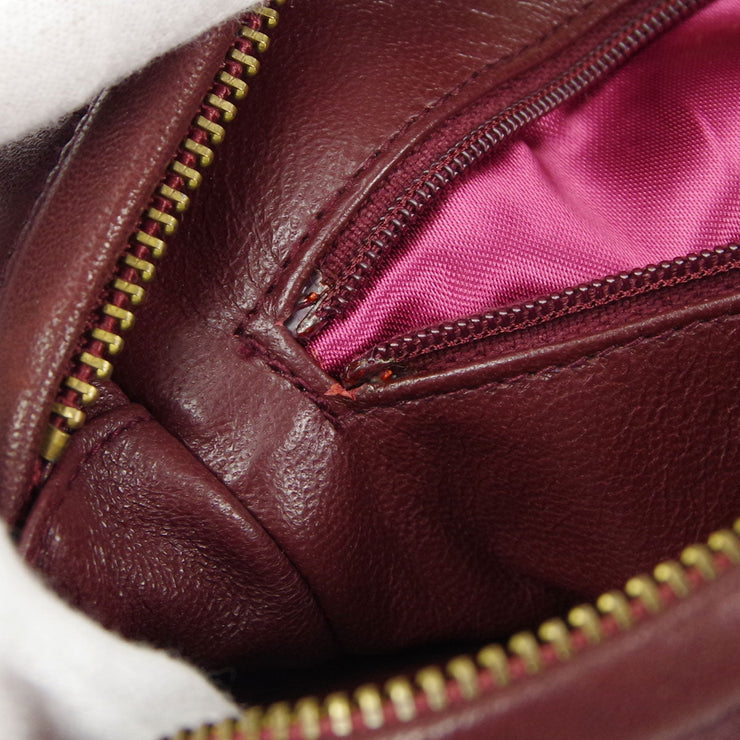 CHANEL 1991-1994 Pocket Camera Bag Mini Bordeaux Lambskin