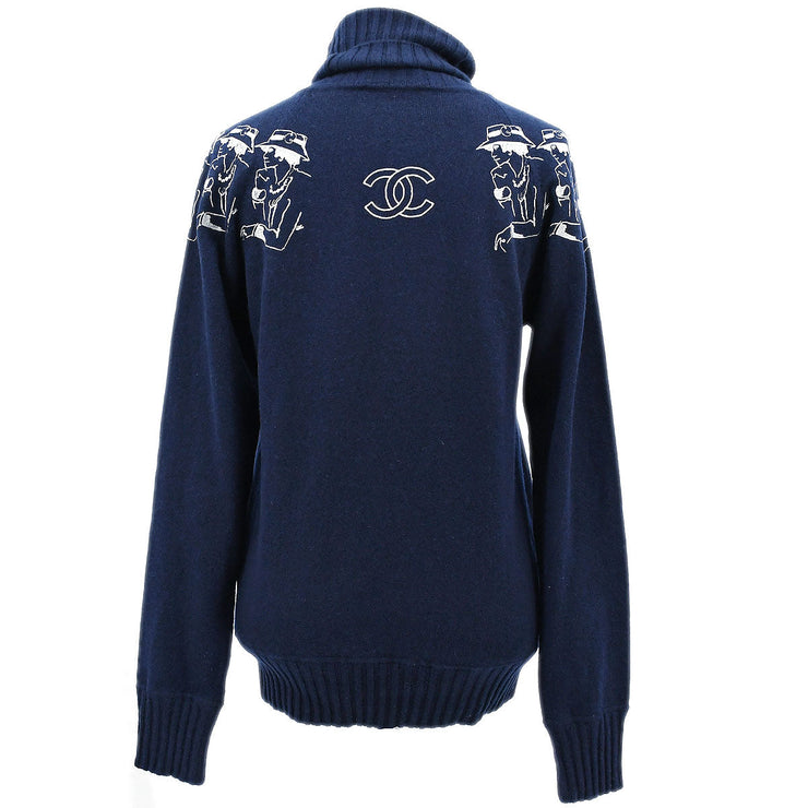 CHANEL 2012 Fall Mademoiselle-motif roll-neck cashmere jumper #38