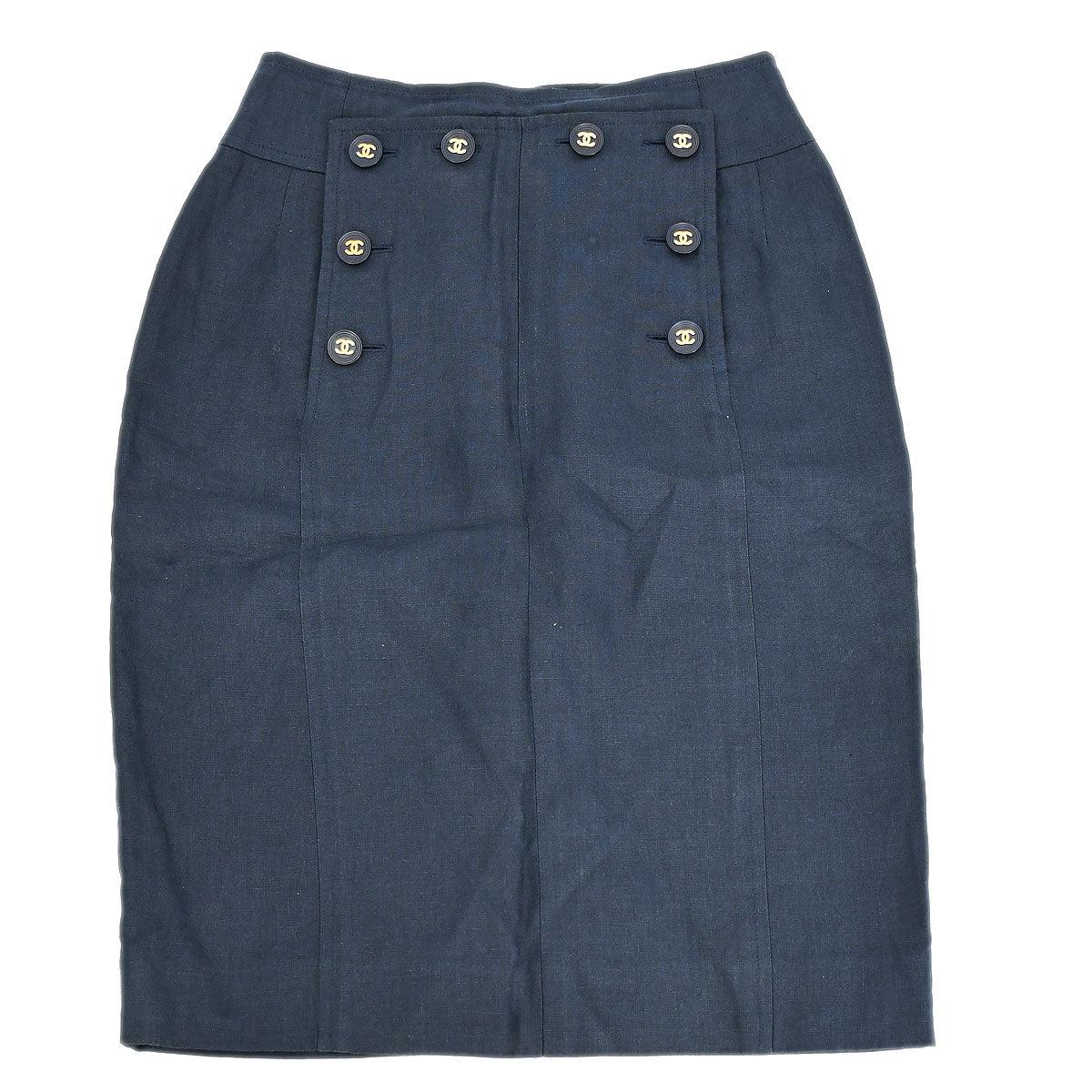 Chanel Spring 1994 CC-button pencil skirt #36