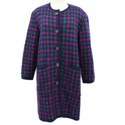 Christian Dior checkered collarless coat #M