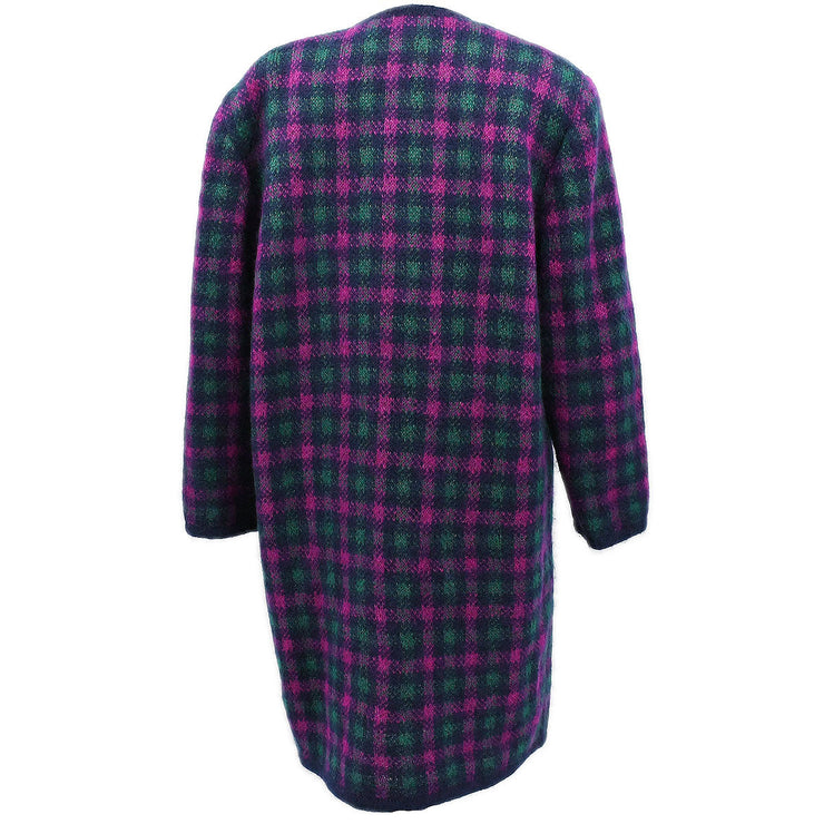 Christian Dior checkered collarless coat #M