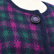 Christian Dior checkered collarless coat #M