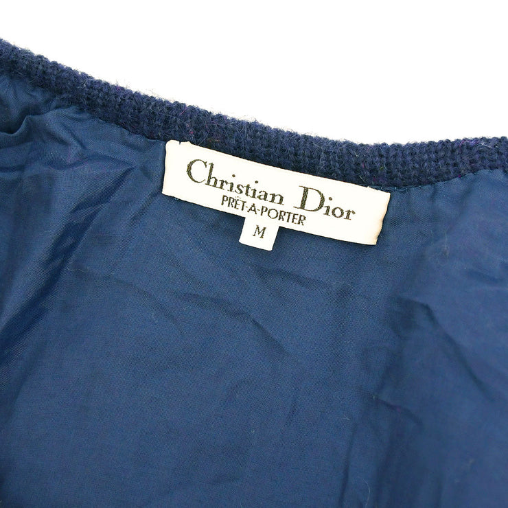 Christian Dior checkered collarless coat #M