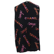 CHANEL 1996 Spring logo-print sleeveless silk blouse #42