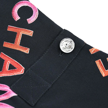 Chanel 1996 Spring Logo Pattern Sleeveless Silk Blouse #42