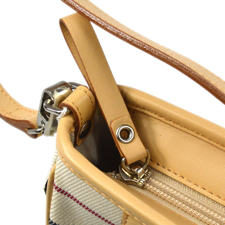 BURBERRY Striped Handbag Beige