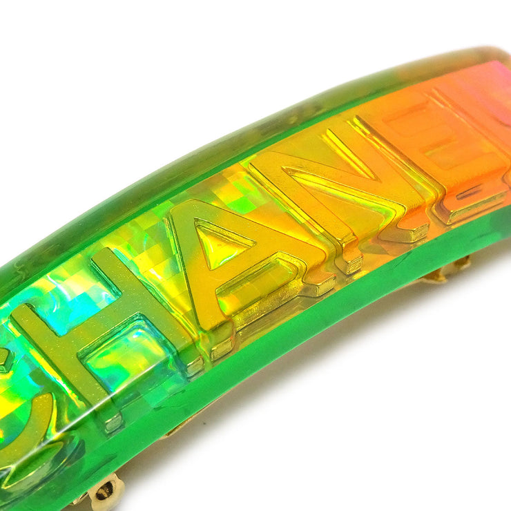 Chanel 1997 Rainbow Lucite Hair Clip Barrette