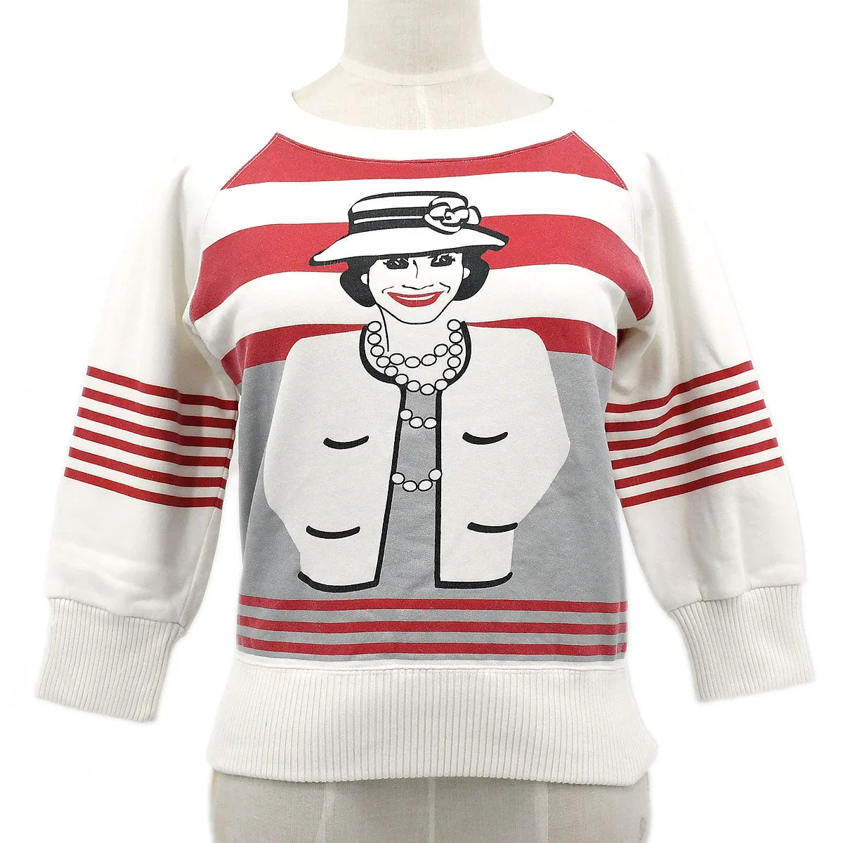 CHANEL 2001 Fall Mademoiselle-print sweatshirt #34