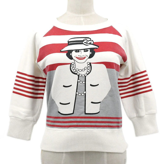 CHANEL 2001 Fall Mademoiselle-print sweatshirt #34