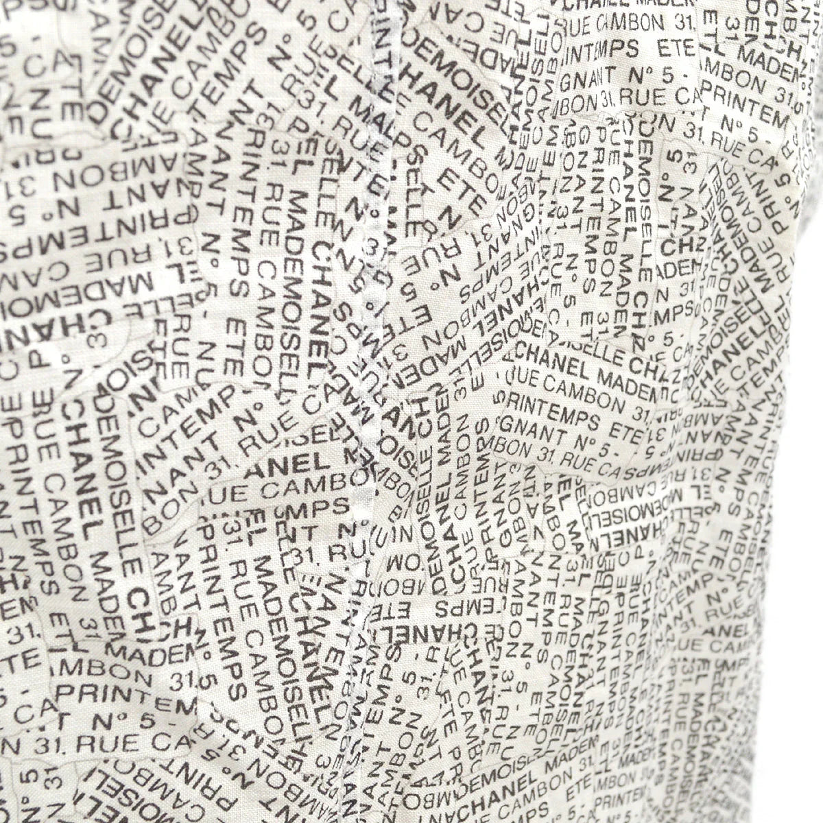 Chanel 1999 Spring Rue Cambon print shirt #38