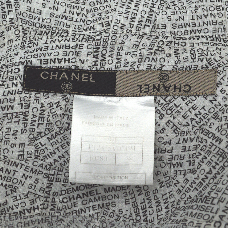 Chanel 1999 Spring Rue Cambon Print Shirt＃38