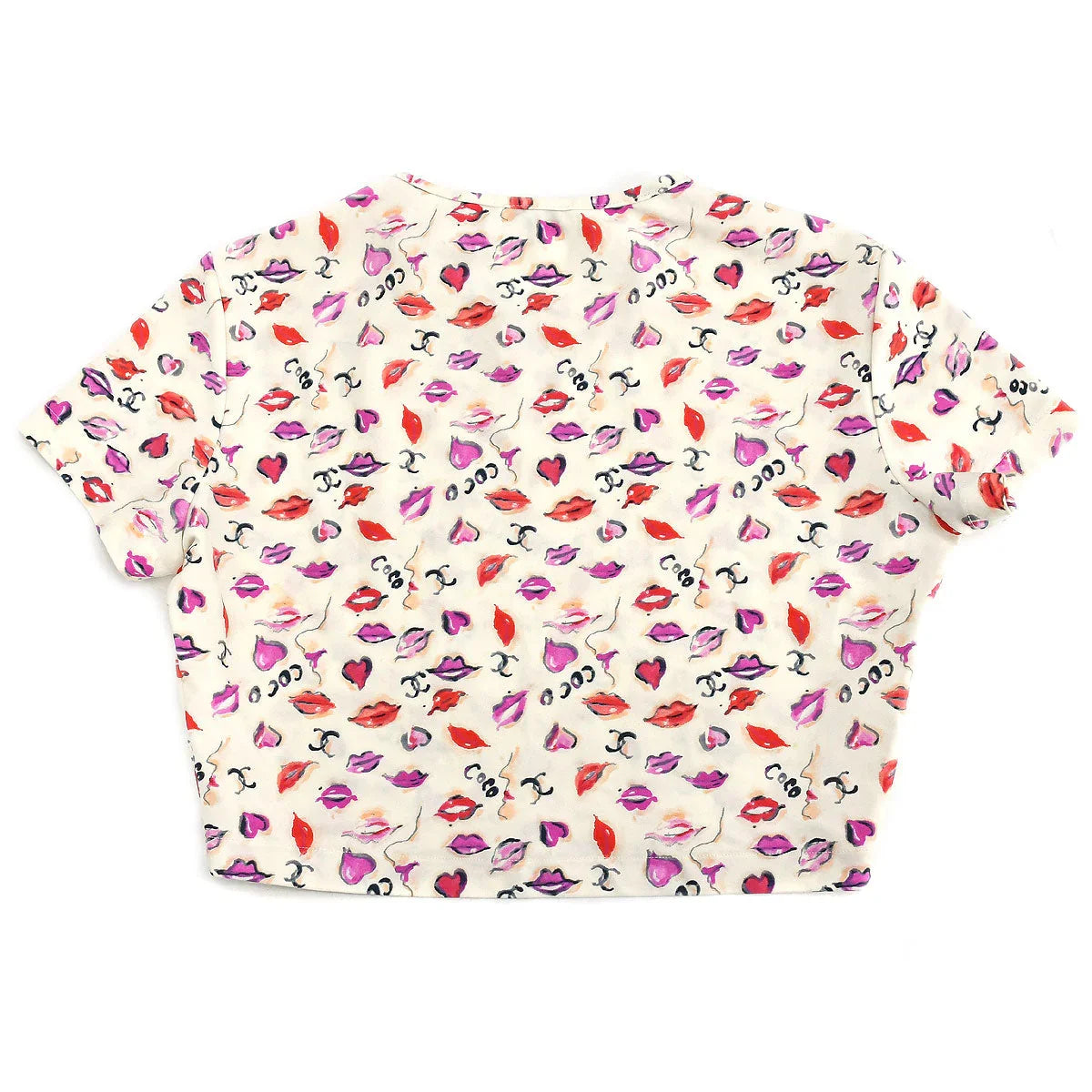 Chanel 1995 Spring Lip Print Cropped Top #44