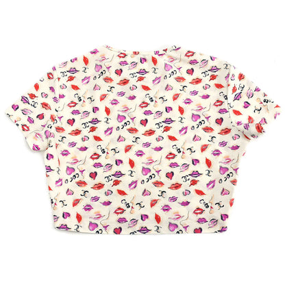 Chanel 1995 Spring Lip Print Cropped Top #44