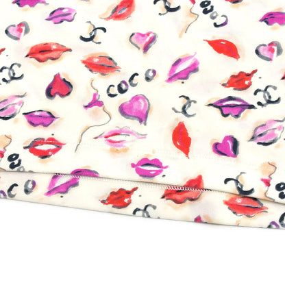 Chanel 1995 Spring Lip Print Cropped Top #44