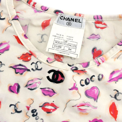 Chanel 1995 Spring Lip Print Cropped Top #44
