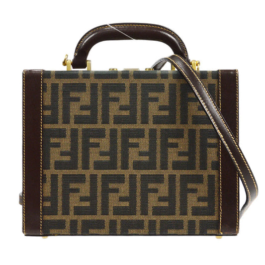 Fendi Zucca 2Way Vanity手提包棕色