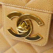 Chanel 1991-1994ブリーフケースベージュキャビアスキン