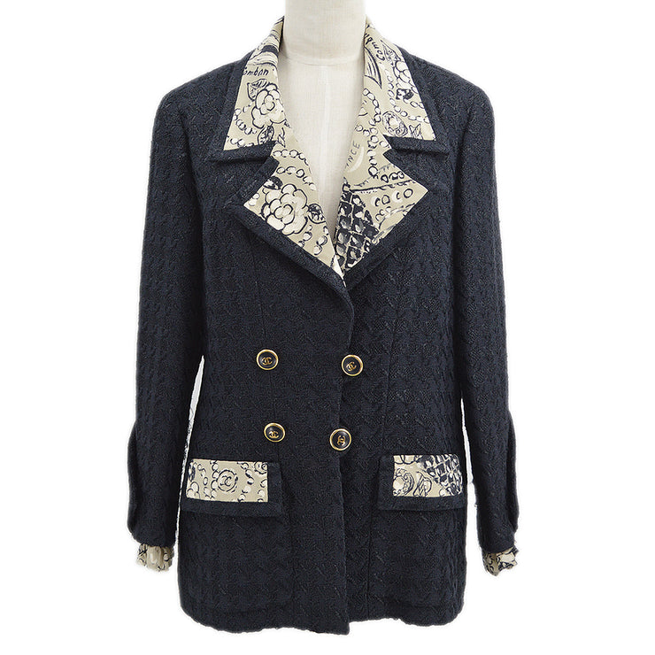 CHANEL 1993 Spring double-breasted bouclé jacket #42