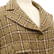 CHANEL 1995 Fall check pattern tweed jacket #40