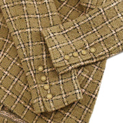CHANEL 1995 Fall check pattern tweed jacket #40