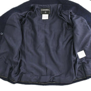 CHANEL 2000 Fall off-center fastening tweed jacket #40