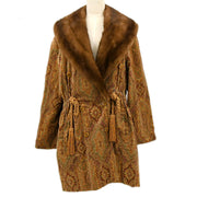 CELINE Fur Coat Brown