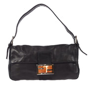 FENDI 2000s Baguette Medium Black Napa leather