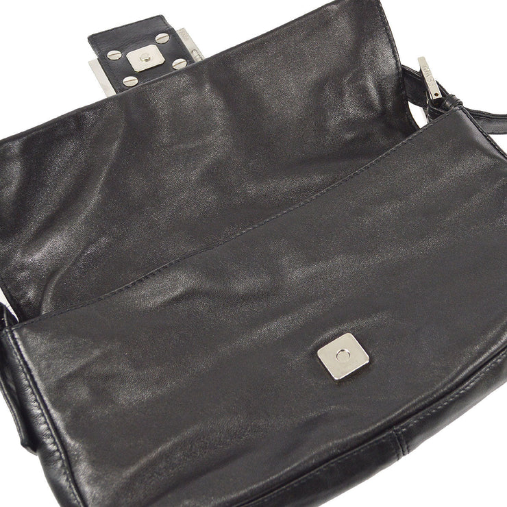 FENDI 2000s Baguette Medium Black Napa leather