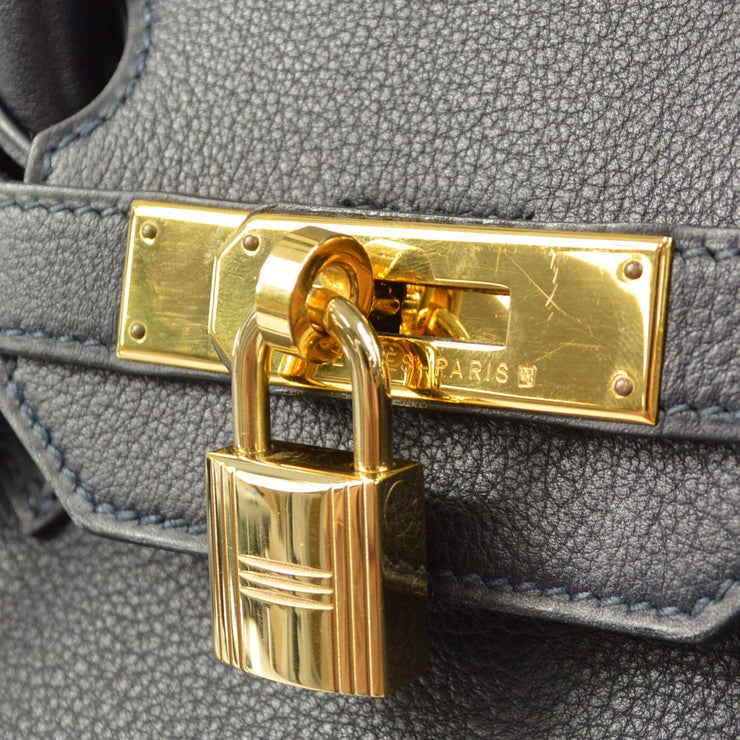 1997 Authentic Hermes birkin 35 black Ardennes leather & gold hardware