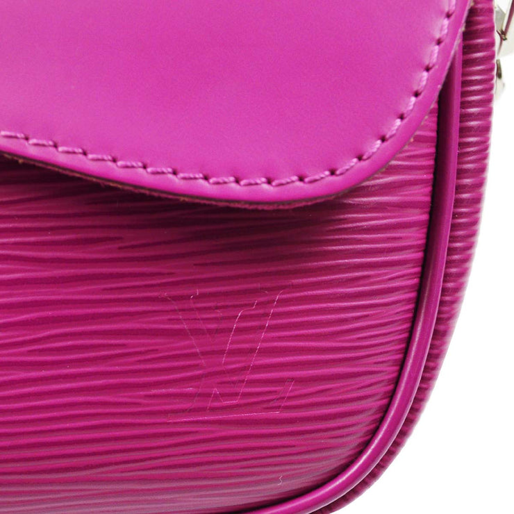 Louis Vuitton Louis Vuitton Purple Pochette Montaigne Epi Leather