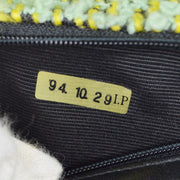 CHANEL 1991-1994 Classic Flap Handbag Medium Tweed Green