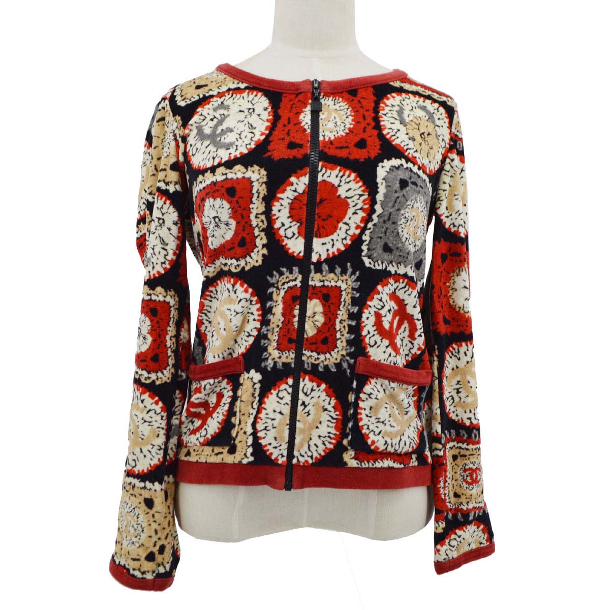 Chanel 2009 Spring Sports line patchwork print collarless