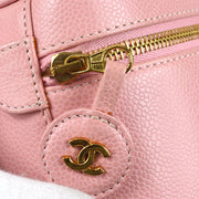 CHANEL 2003-2004 Timeless Vanity Handbag Pink Caviar
