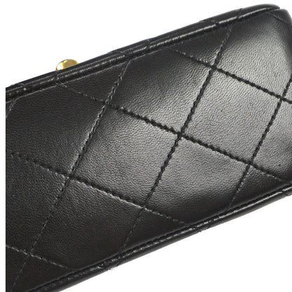 Chanel 1994 Classic Flap Handbag Micro Black Lambskin