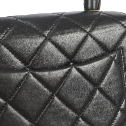 Chanel 1994 Classic Flap Handbag Micro Black Lambskin
