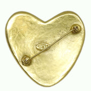 CHANEL Heart Brooch Gold 95P