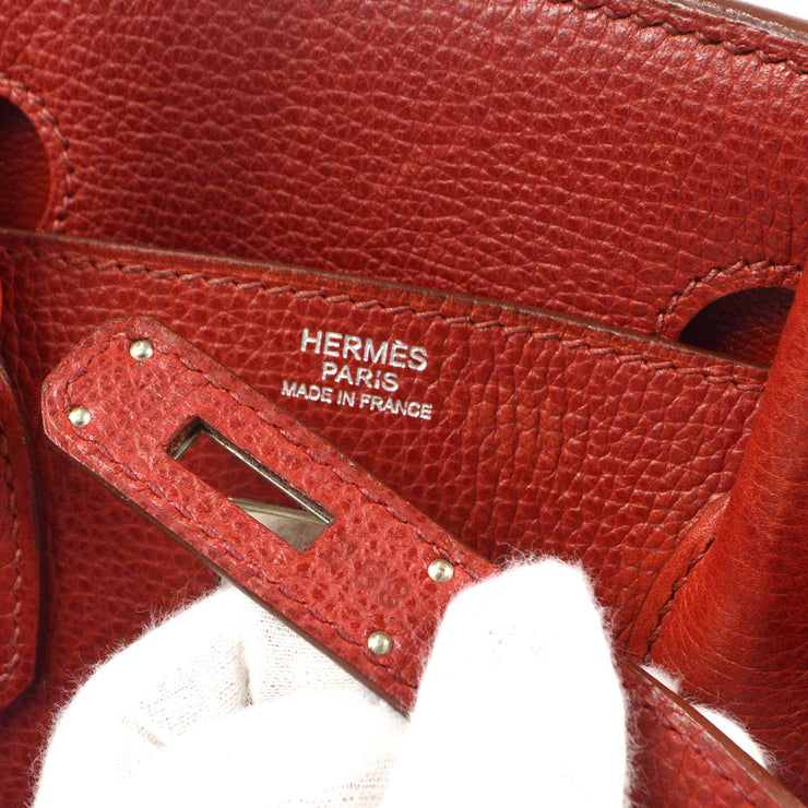 Hermes Rouge Garance Birkin 30 Bag