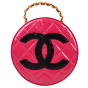 Chanel 1994-1996 Round Vanity Handbag Pink