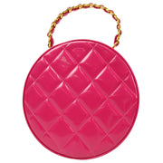 Chanel 1994-1996 Round Vanity Handbag Pink