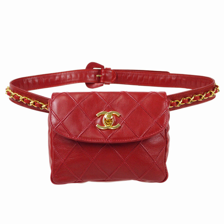 CHANEL 1980s Red Lambskin – AMORE Tokyo