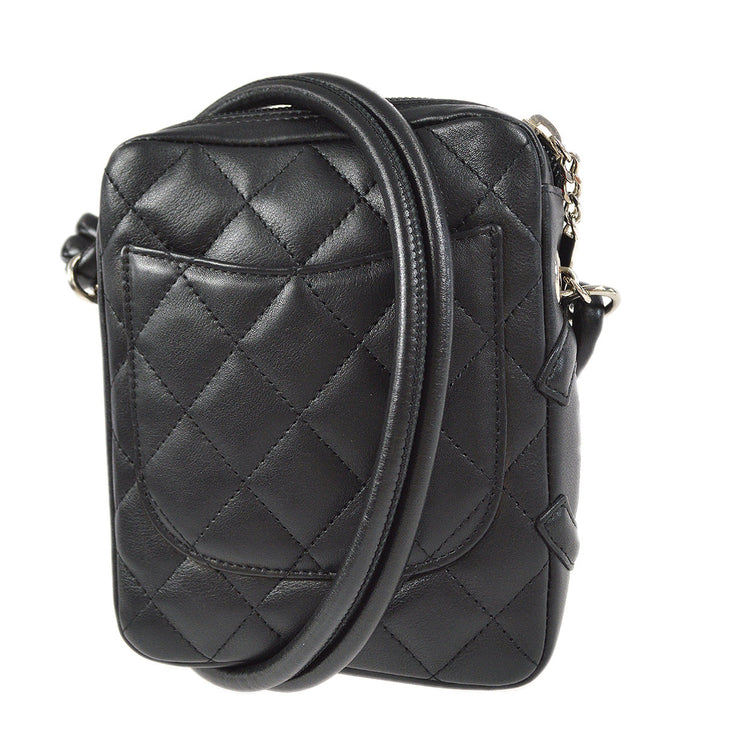 Chanel 2003-2004 Cambon Ligne Shoulder Bag Black Calfskin