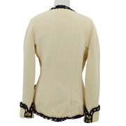 Chanel 1990 open-front boucle jacket